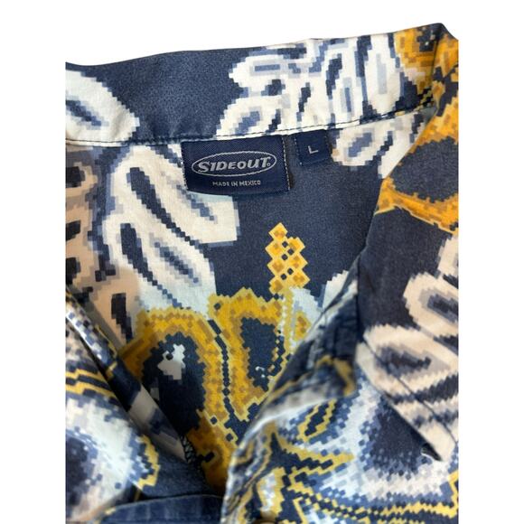 Sideout Men’s Hawaiian Button Down, L - Picture 3 of 5
